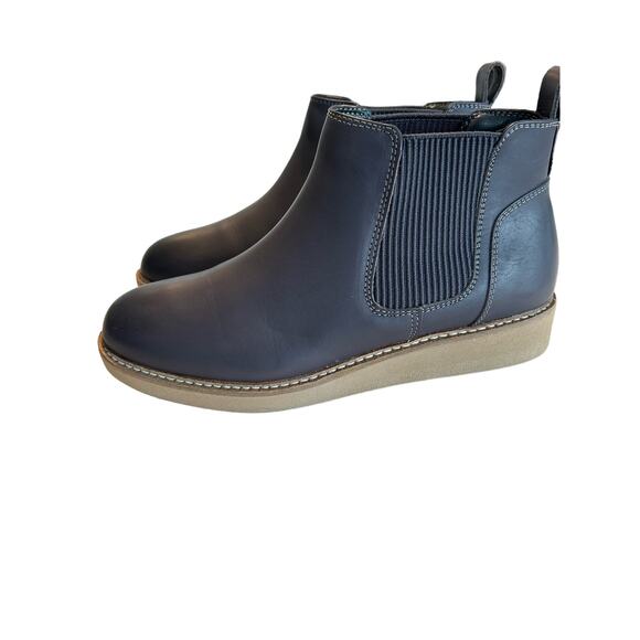 SoftWalk Wildwood Women's Grey Leather Chelsea Boot Size 8 M Comfortable Wedge - Picture 2 of 6